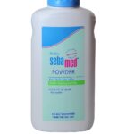 Sebamed baby powder with honeysuckle for keeping newborn skin fresh