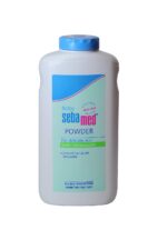 Sebamed baby powder with honeysuckle for keeping newborn skin fresh