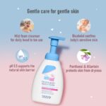 Mild foam wash for baby skin and hair care