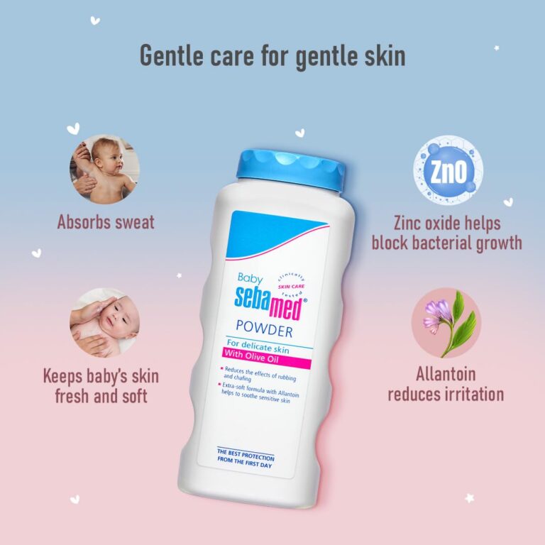 Sebamed Baby Powder 100g gentle talc-free baby powder packaging