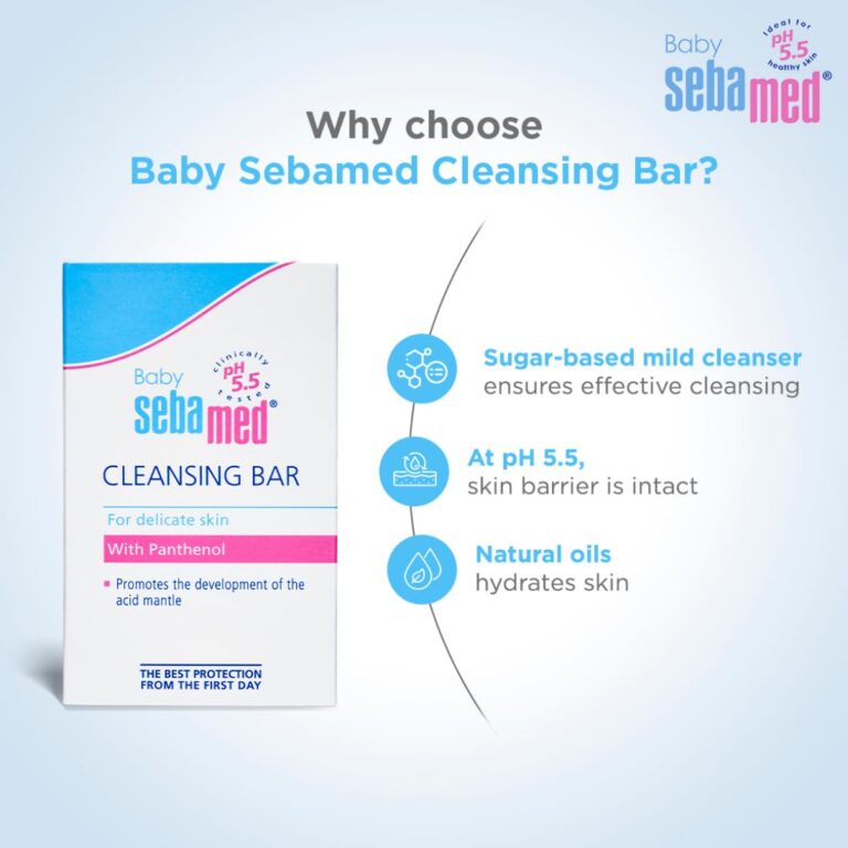 Sebamed baby cleansing bar for daily gentle care