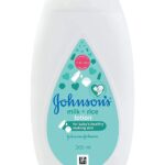 Johnson's Baby Milk Lotion 200ml bottle for gentle daily baby skin moisturizing care Johnson's Baby Milk Lotion 200ml with milk proteins for soft newborn skin