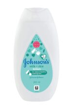 Johnson's Baby Milk Lotion 200ml bottle for gentle daily baby skin moisturizing care Johnson's Baby Milk Lotion 200ml with milk proteins for soft newborn skin