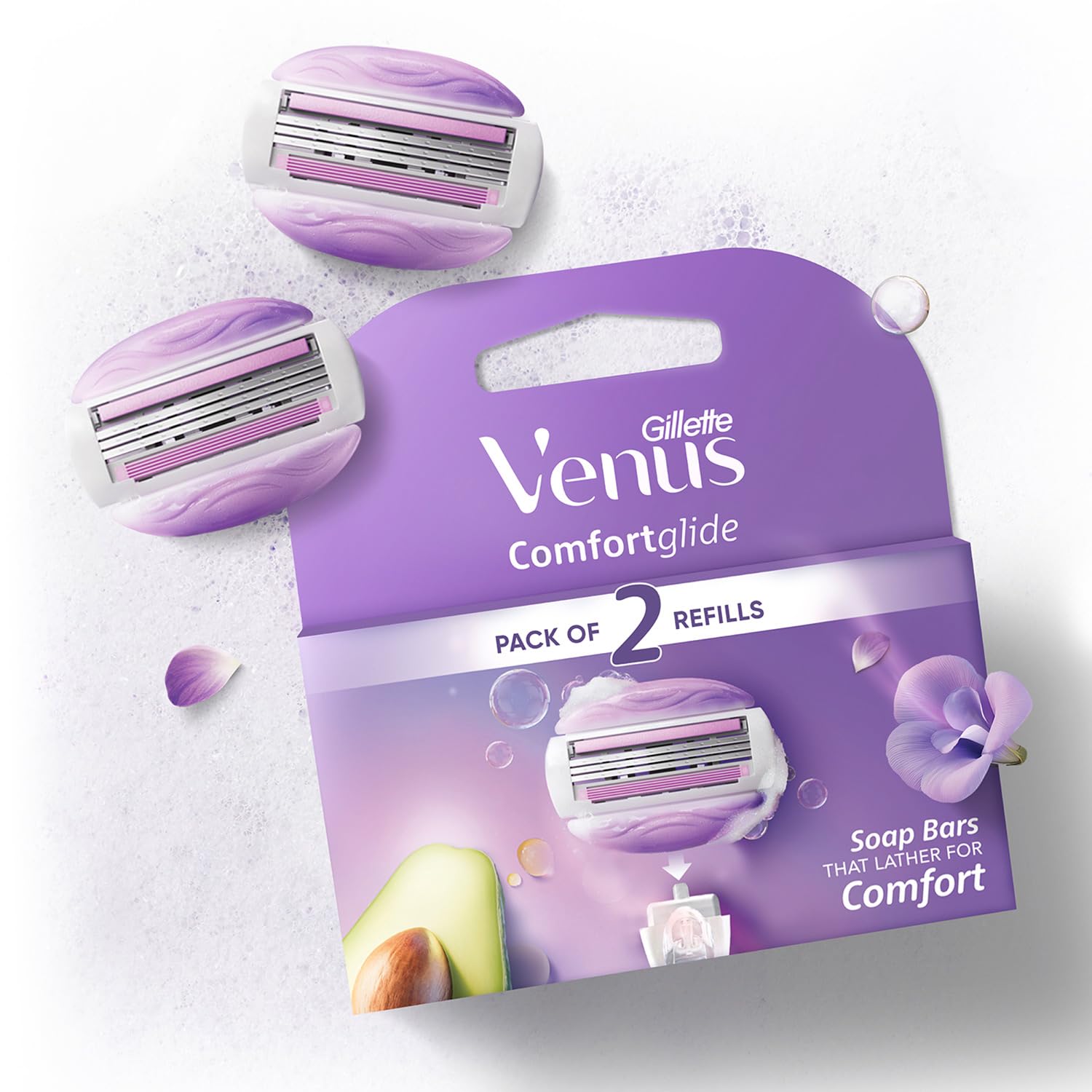 gillette-venus-comfortglide-cartridges-2-pack.jpg Gillette Venus Comfortglide hair removal cartridges pack of 2 for women