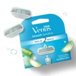 Gillette Venus razor blade refill pack of two with aloe moisture bars
