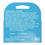 Back packaging details of Venus razor refill cartridges