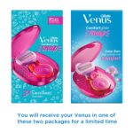 Front view of Gillette Venus Snap razor packaging