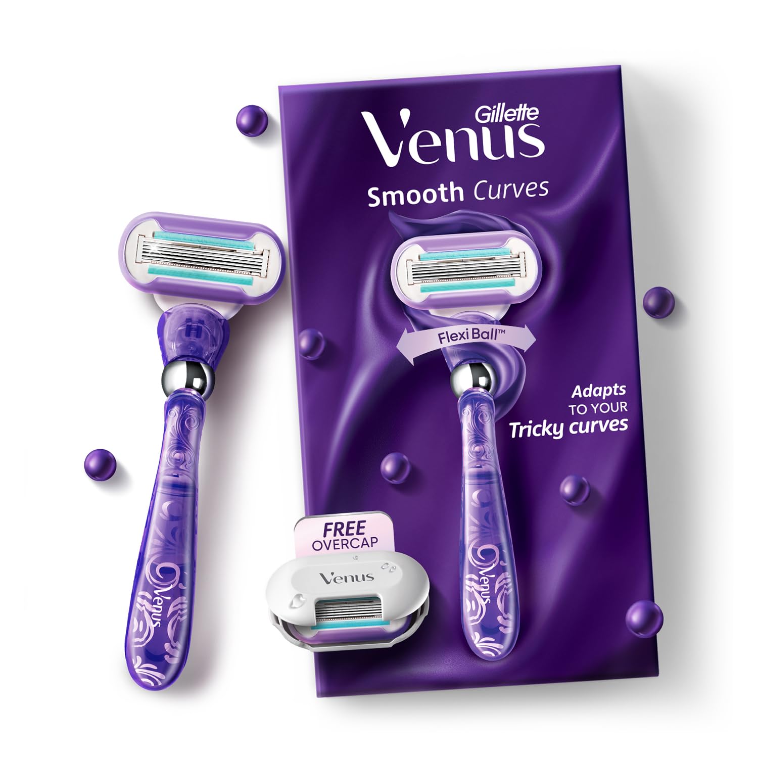 gillette-venus-swirl-flexiball-razor.jpg Gillette Venus Swirl razor with flexible ball handle for smooth shaving
