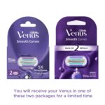 Front view of Gillette Venus Swirl razor cartridges pack