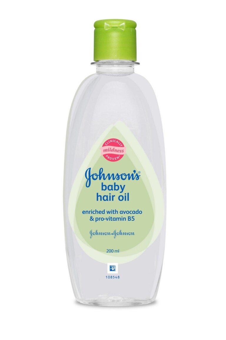 Johnson’s baby hair oil with avocado 200ml for gentle scalp care