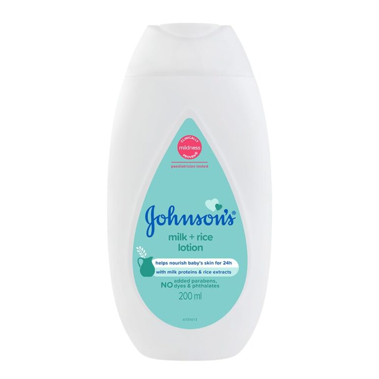 Johnson’s baby milk and rice lotion 200ml for soft and nourished skin