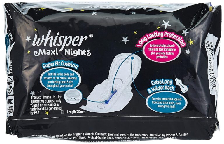 Maxi night pads pack for dryness and hygiene during sleep