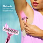 Women's disposable razor designed for smooth hair removal