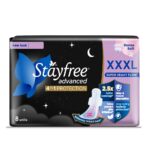 Stayfree Advanced XXXL+ Thin Sanitary Pads for Women Soft Cotton Pack of 8