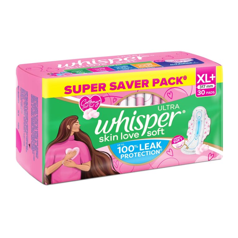 Ultra soft sanitary pads with secure fit for long lasting freshness