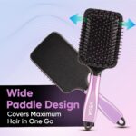Vega Paddle Hair Brush with Cleaning Comb (E18-PB) | Wide Detangler for Long, Thick & Curly Hair - Image 3