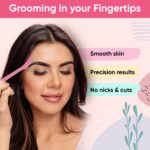 Comfortable grip handle of Vega eyebrow shaper