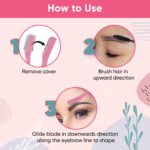 Vega eyebrow razor with protective safety cap