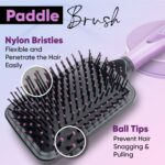 Vega Paddle Hair Brush with Cleaning Comb (E18-PB) | Wide Detangler for Long, Thick & Curly Hair - Image 4