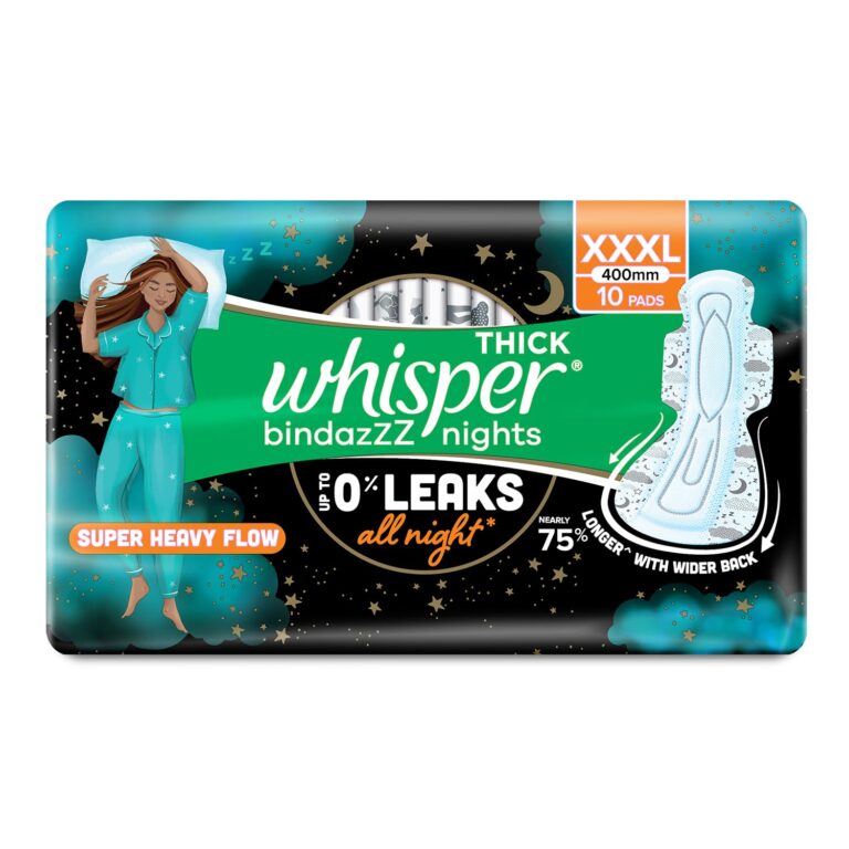 Whisper Bindazzz Night XXXL sanitary pads pack of 10