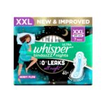 Whisper Bindazzz Nights XXL sanitary pads pack of 7 for overnight comfort