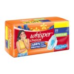 Buy Whisper Choice Regular Sanitary Pads for Women – 20 Pads - Image 2