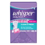 Whisper Clean and Fresh Daily Liners Normal, 40 Count