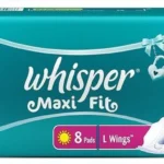 Whisper Maxi Nights sanitary pads large pack of 8 for overnight protection