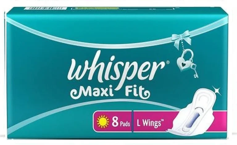 Whisper Maxi Nights sanitary pads large pack of 8 for overnight protection
