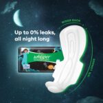 Whisper night pads designed for leak protection during sleep