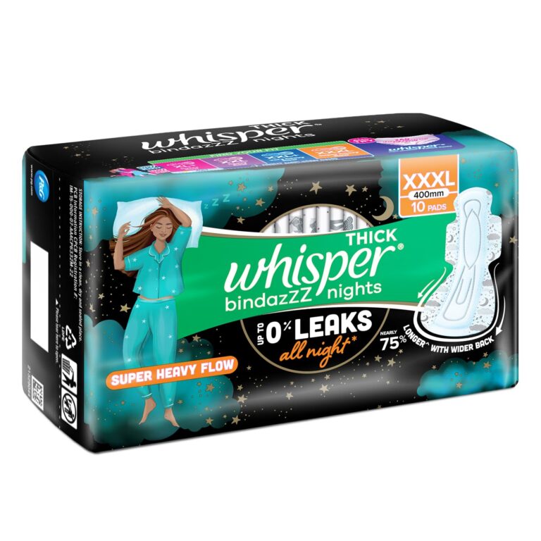 Thick overnight sanitary pads for extra long protection