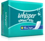 Whisper regular pads designed for comfort and leak protection