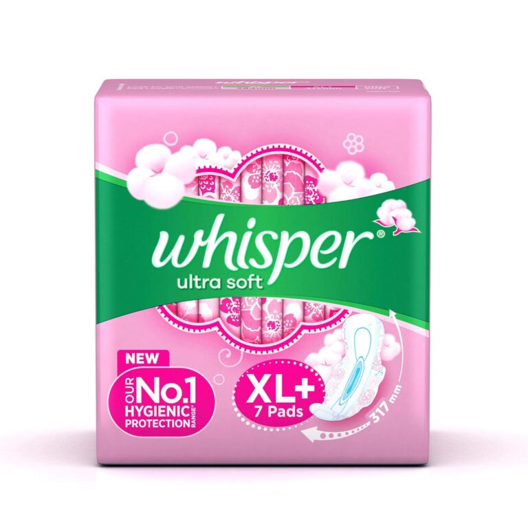 Whisper ultra soft XL plus sanitary pads pack of 7 for everyday comfort