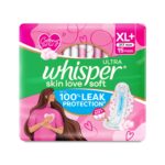Whisper Ultra Soft XL plus sanitary pads pack of 15 for comfortable protection
