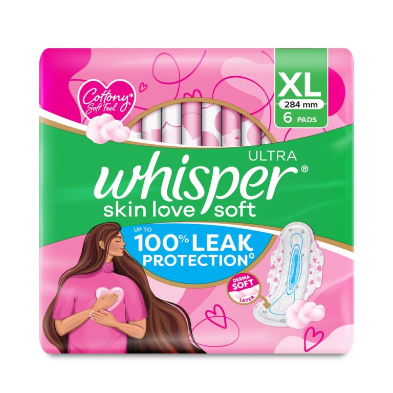 Whisper Ultra Soft XL sanitary pads 6 pads pack