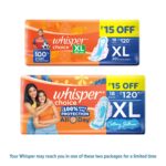 Whisper Choice Women’s Sanitary Pads XL with Wings-Pack of 18 - Image 2