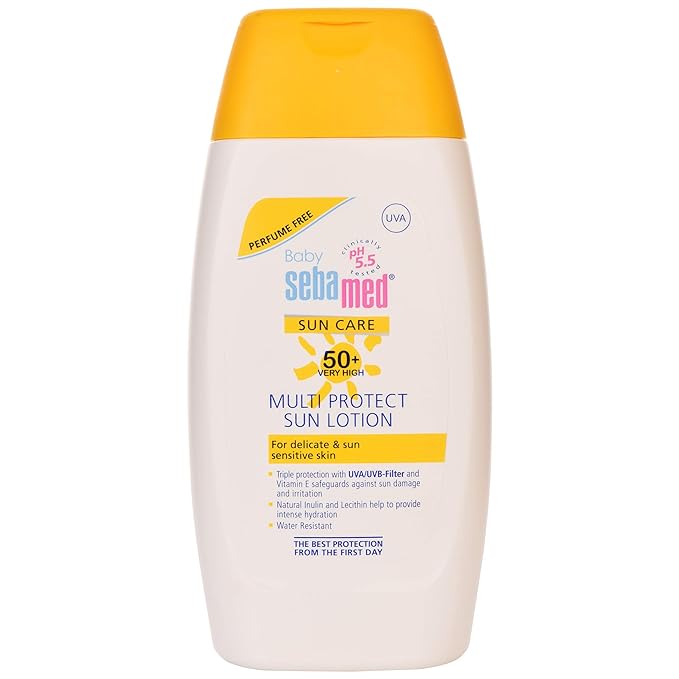 Baby Sebamed sun lotion 200 ml bottle for gentle sun protection
