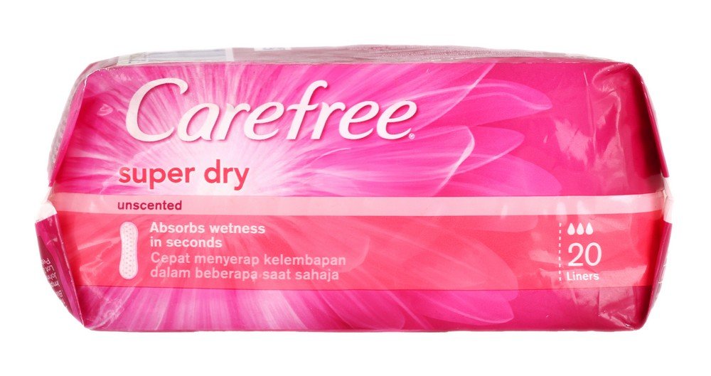 Carefree super dry panty liners pack of 20 for daily freshness