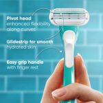Ergonomic handle grip of Venus Skin Love razor