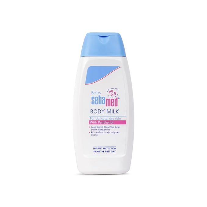 Sebamed baby body milk lotion for daily skin hydration