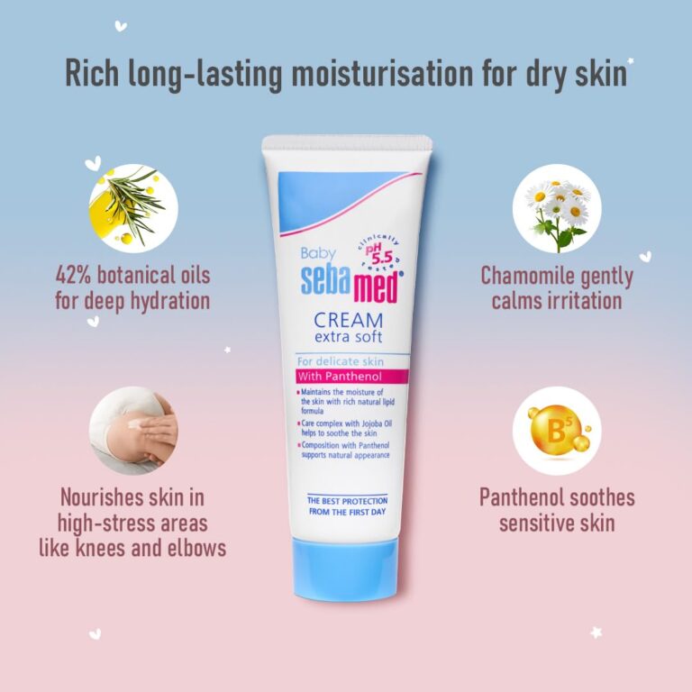 Front view of Sebamed Baby Cream Extra Soft 50 ml with pH 5.5 formula