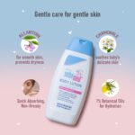 Lightweight baby lotion with quick absorption for smooth skin