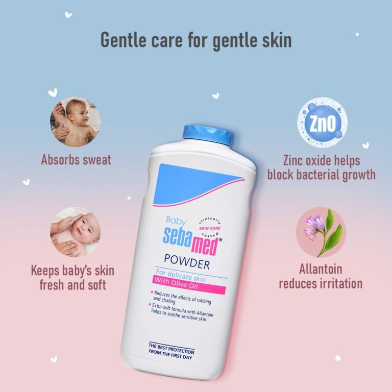 Gentle baby powder with allantoin for delicate skin care