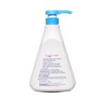 Back label of baby shampoo showing ingredients and usage details