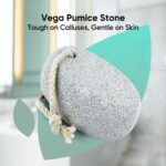 Front view of Vega oval shaped pumice stone for foot exfoliation