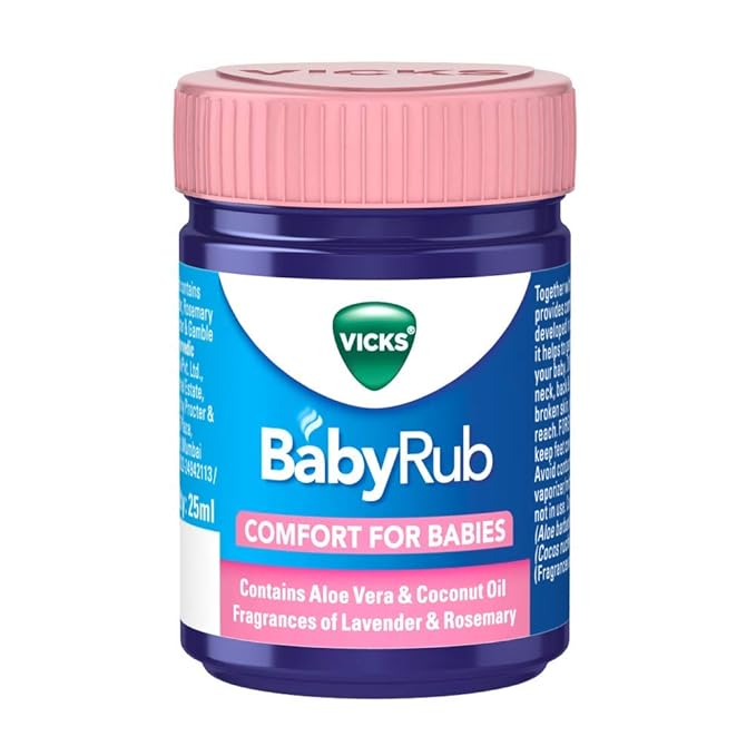 Vicks BabyRub 50ml gentle balm for baby soothing and comfort