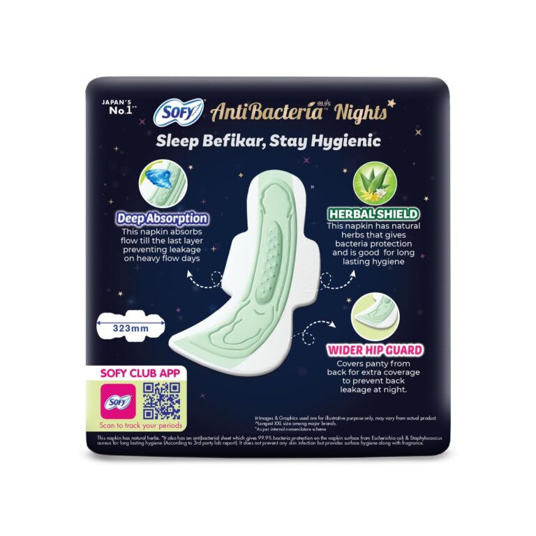 Women hygiene pads with anti bacteria protection and extra length