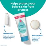 Gentle baby cream with milk extracts for soft and nourished skin