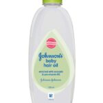 Johnsons baby hair oil with avocado extract for soft hair care