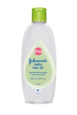 Johnsons baby hair oil with avocado extract for soft hair care
